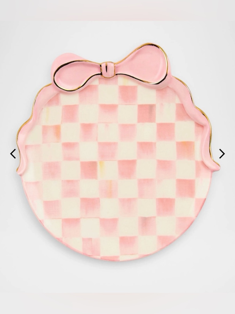 Mackenzie Childs It's All About the Bow Trinket Dish new in box